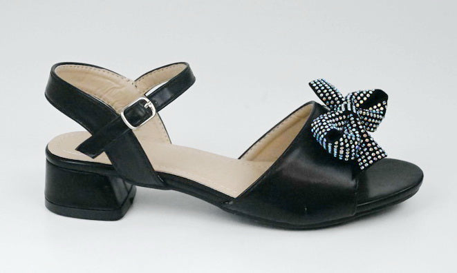 Faliza girls sandal with a bow black