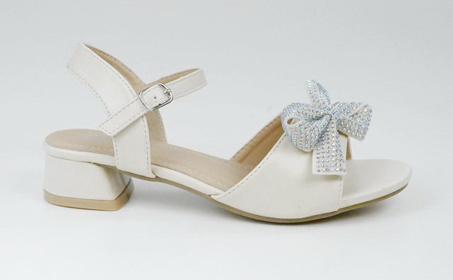 Faliza girls sandal with a bow nude