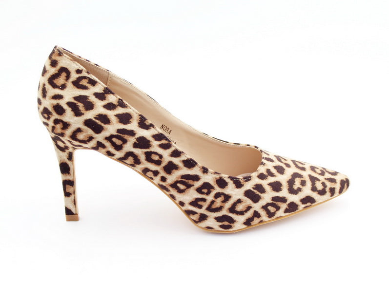 Nora 9cm heel courts big size leopard prints