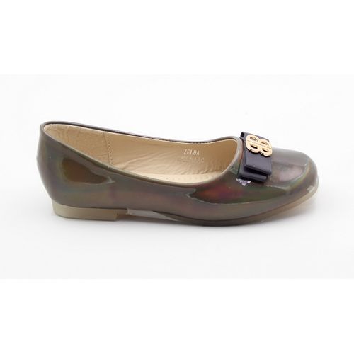Pewter Girls Pump with BB bow zelda