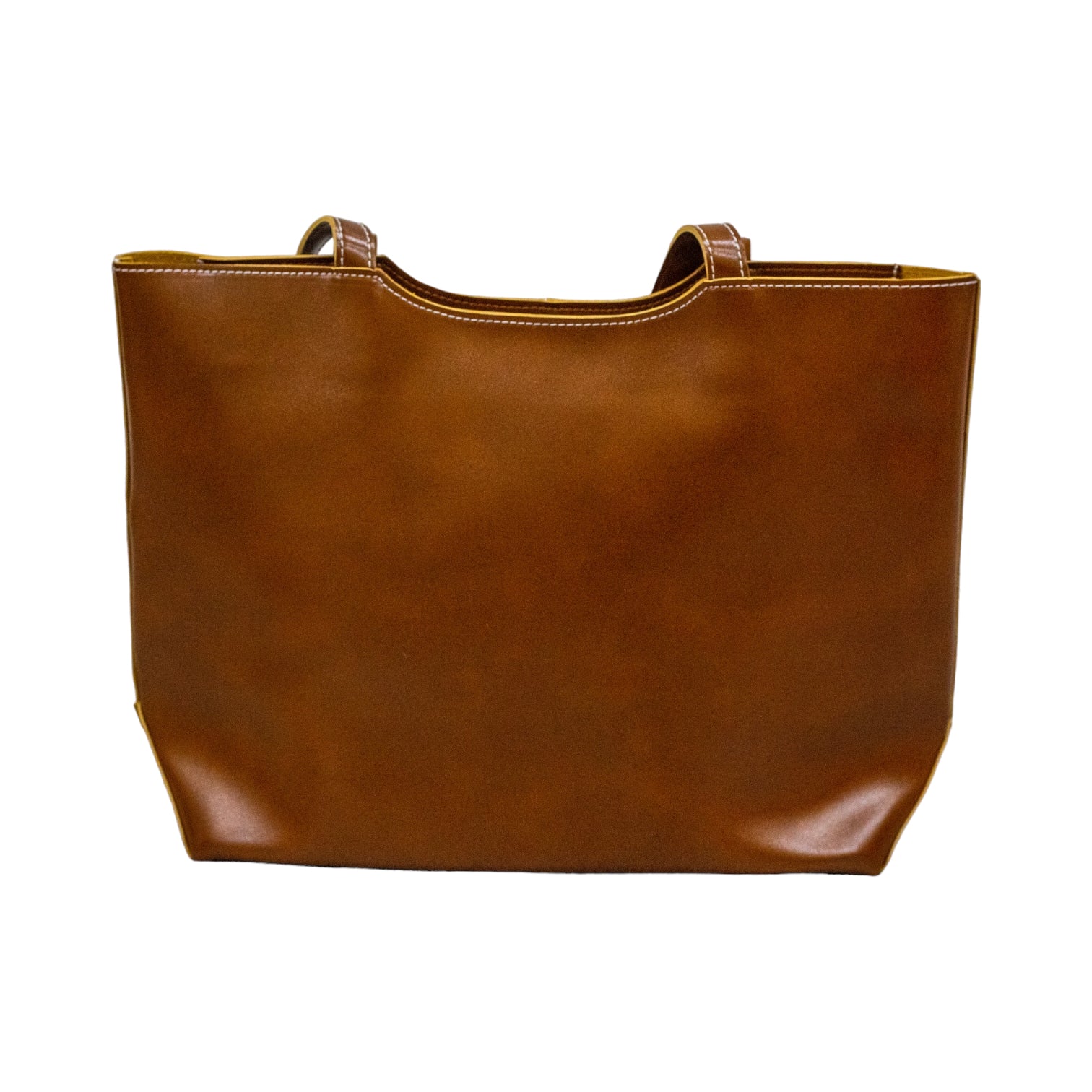 Grazia faux leather tote bag brown