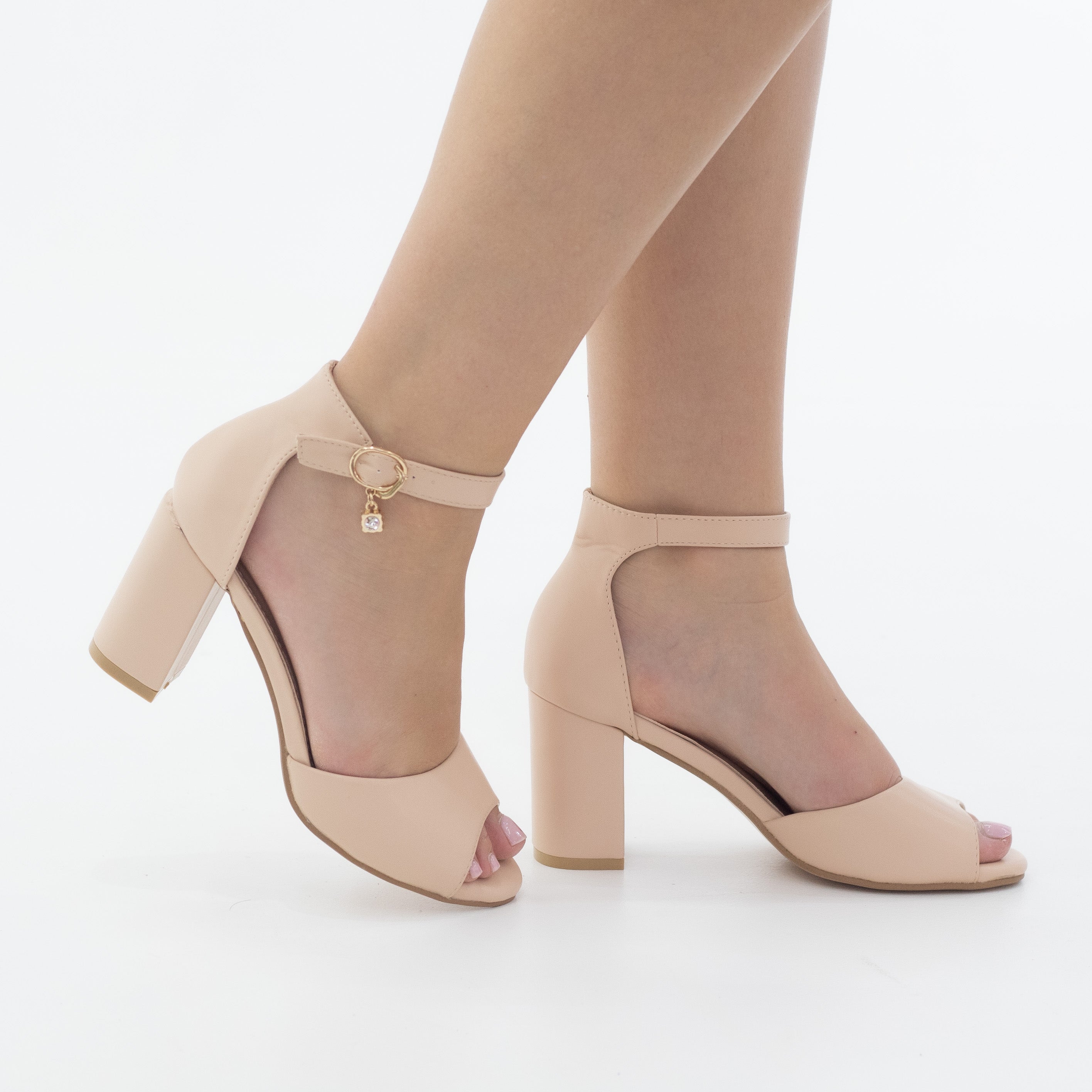 Cosmic bifriss sandal on block 8cm heel PU pink
