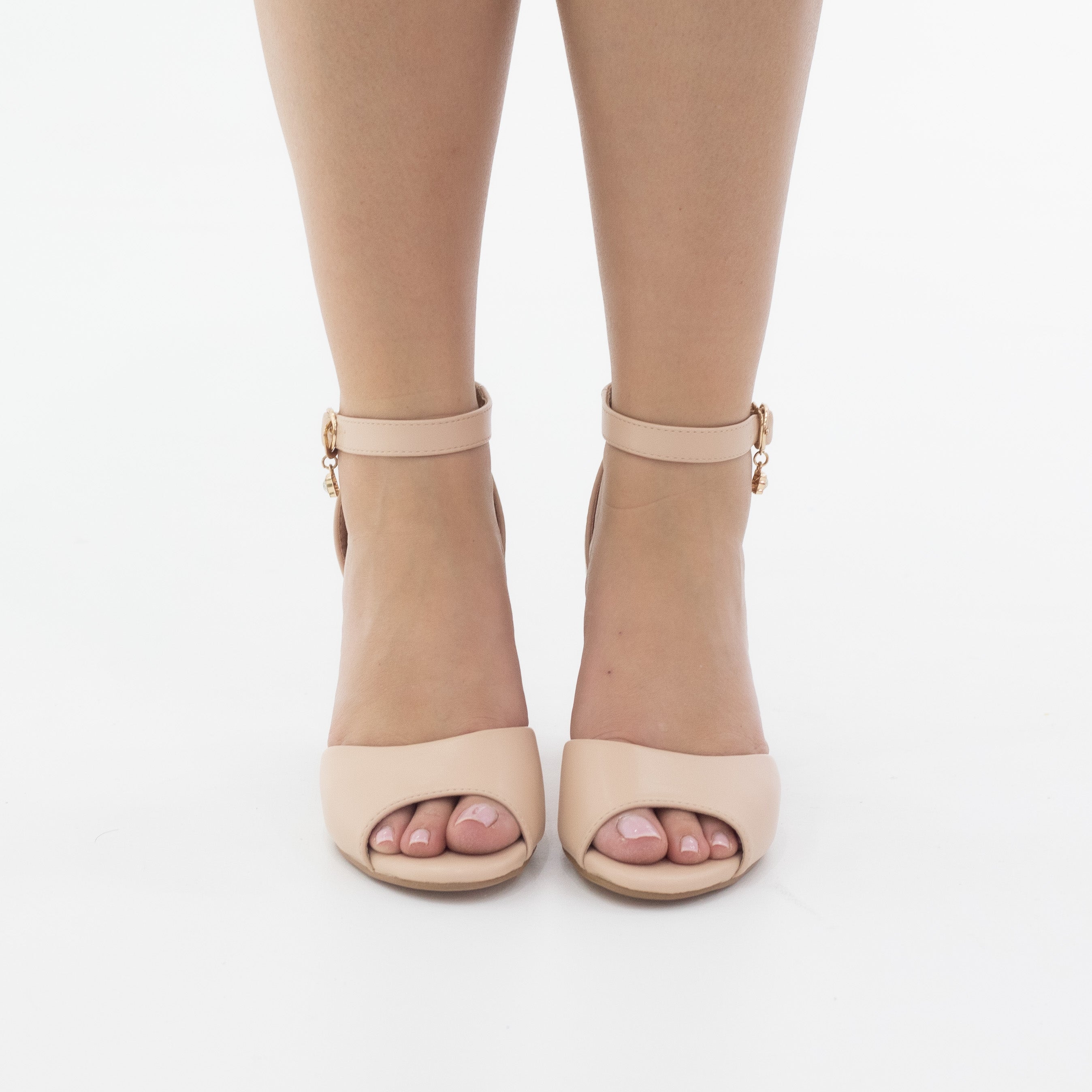 Pink bifriss sandal on block 8cm heel PU cosmic