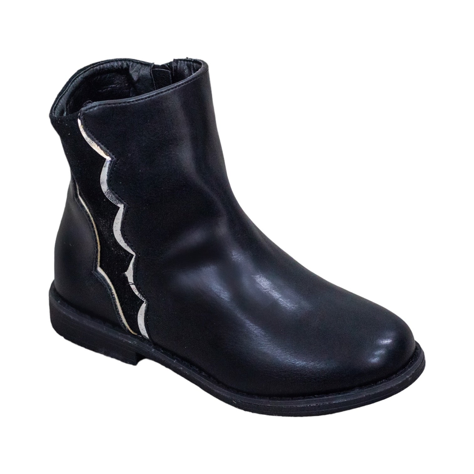 Black girls ankle boot with side detailed yesenia
