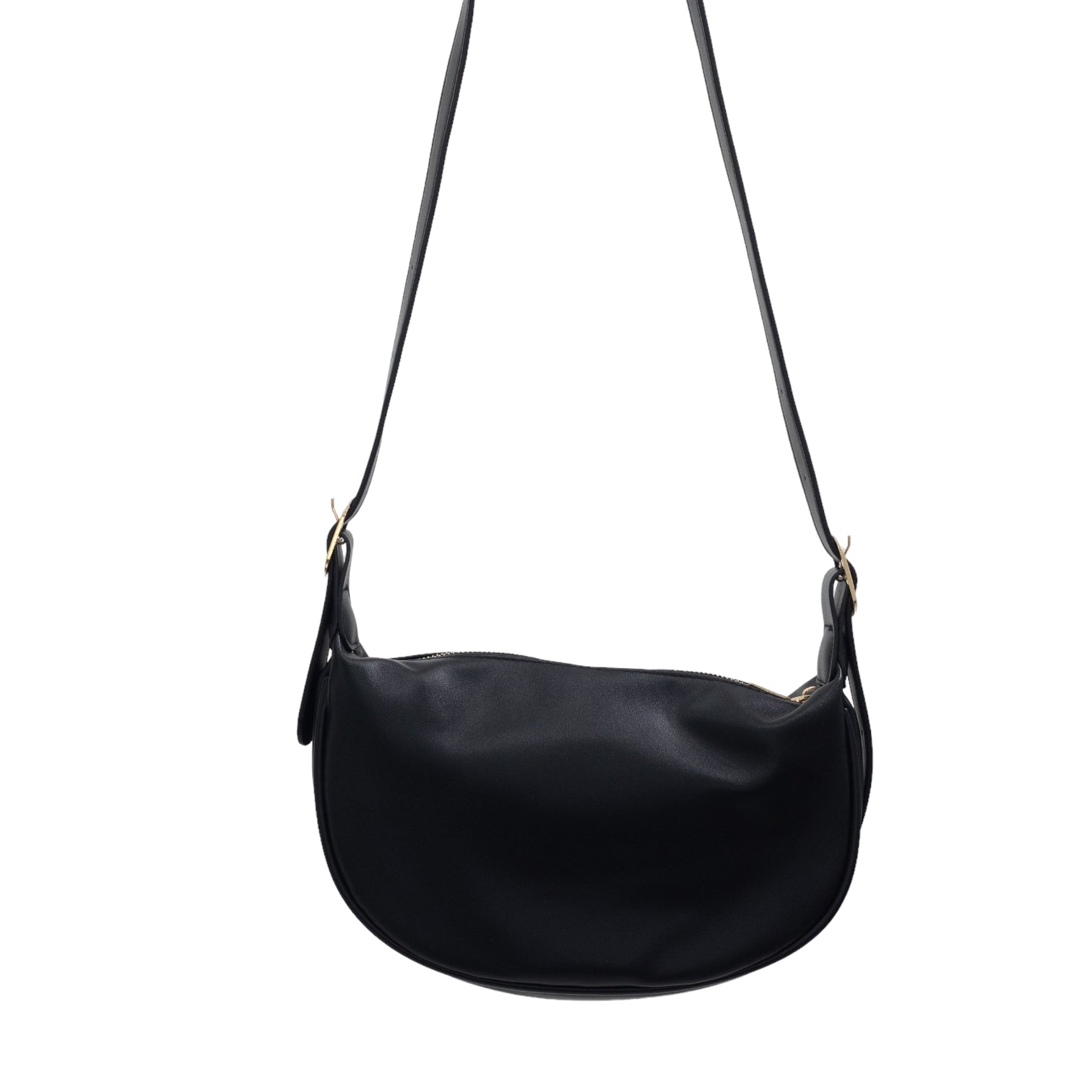 Black faux leather swerve bag calista