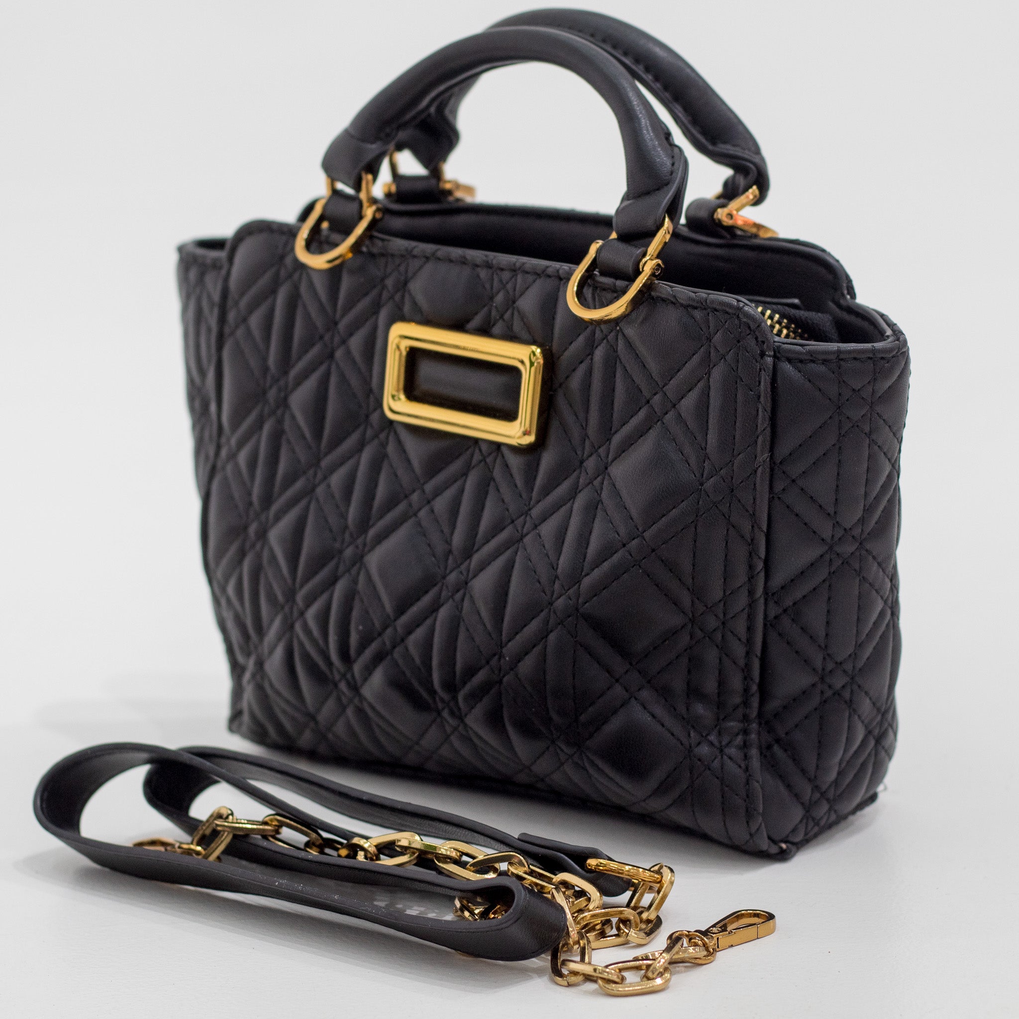 Zara pleated mini bag black