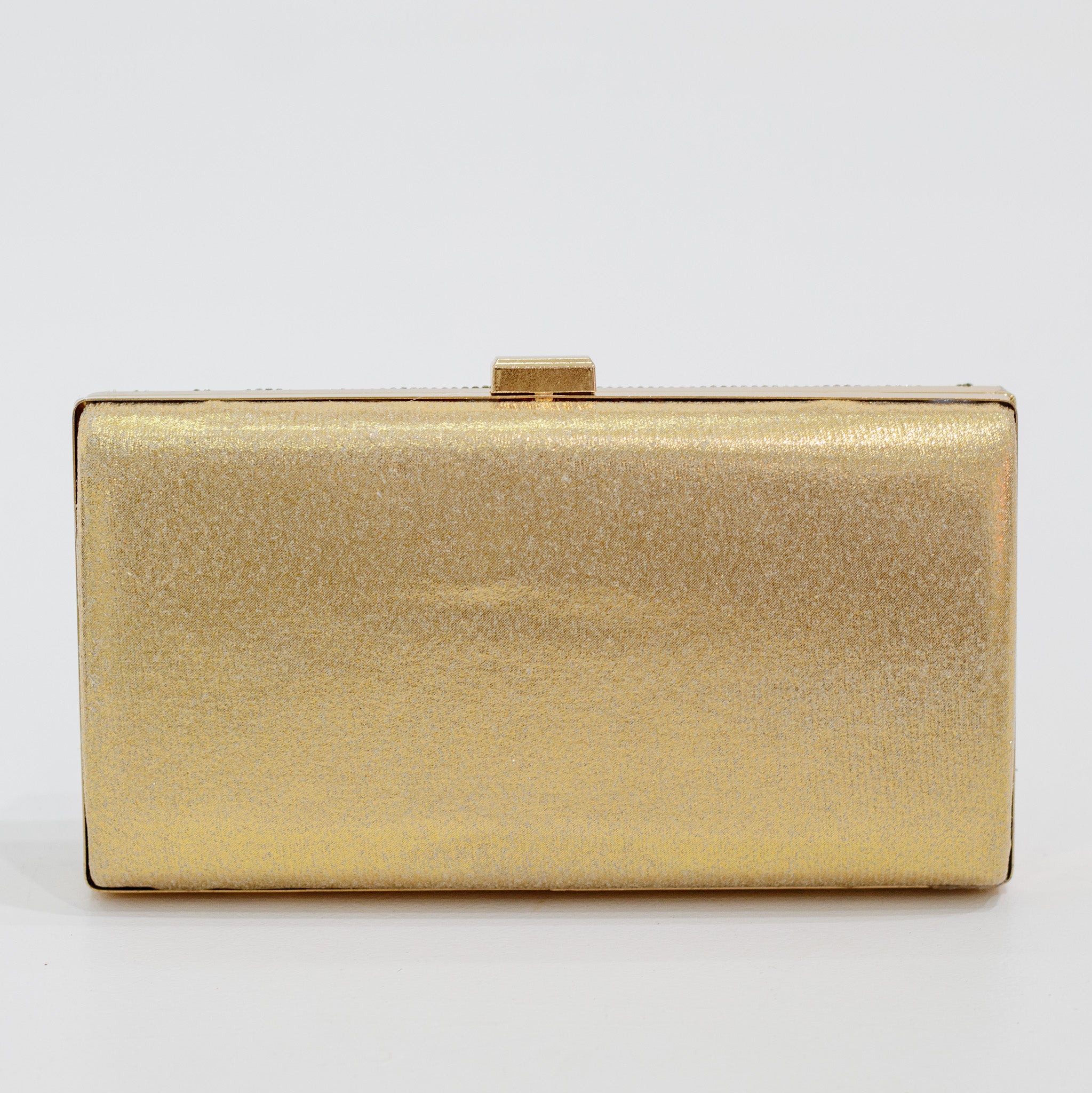 Gold strippy diamante detail clutch bag jacaranda
