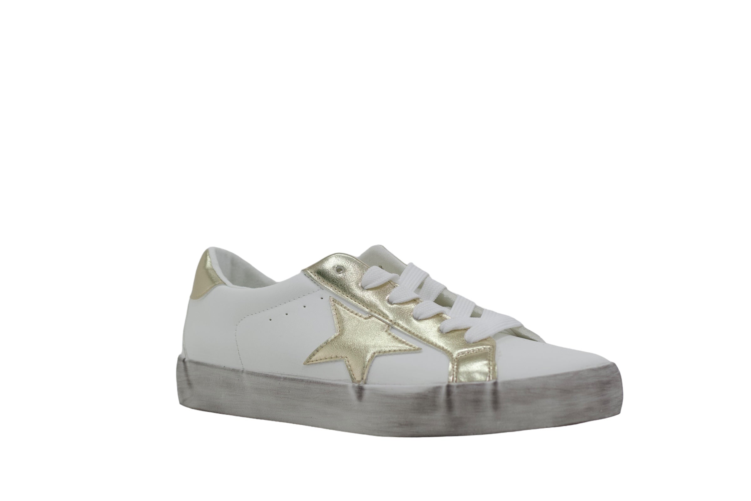 Gold Scoutt lace up sneaker patent merry