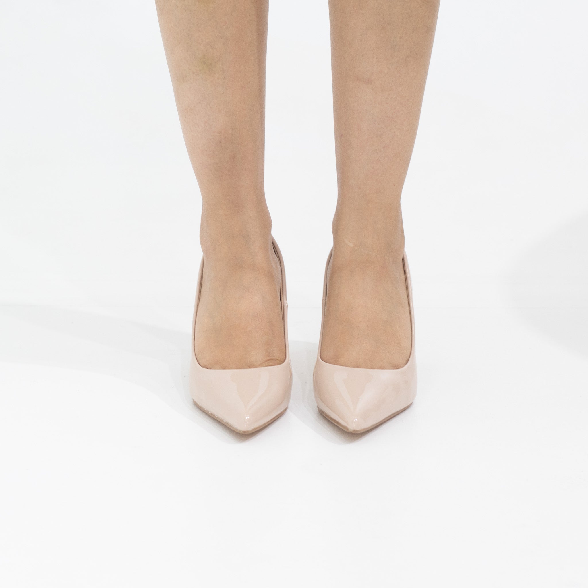 Nude pointy court on 7.5cm special 2 circle heel advika