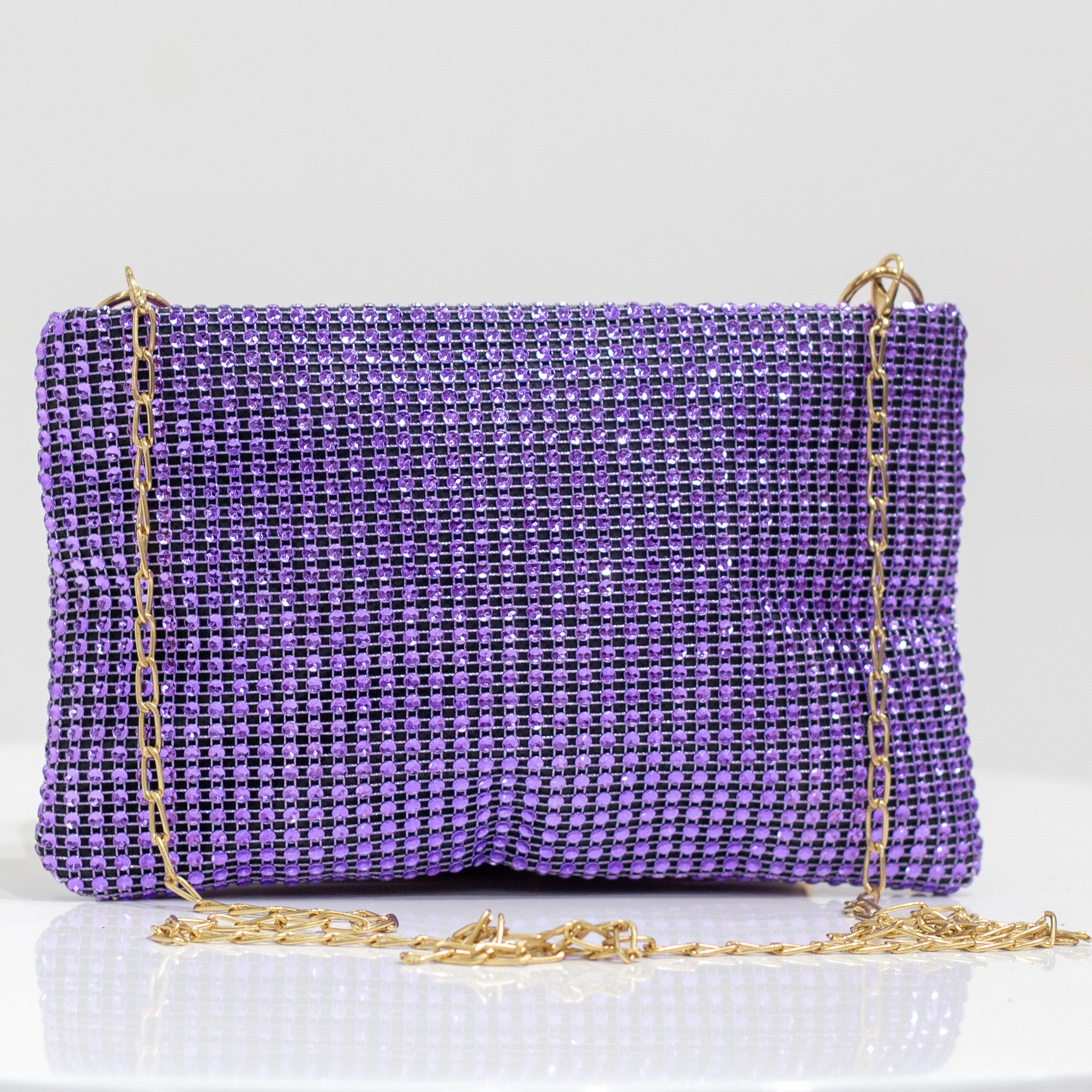 Purple diamante crossbody bag jacari