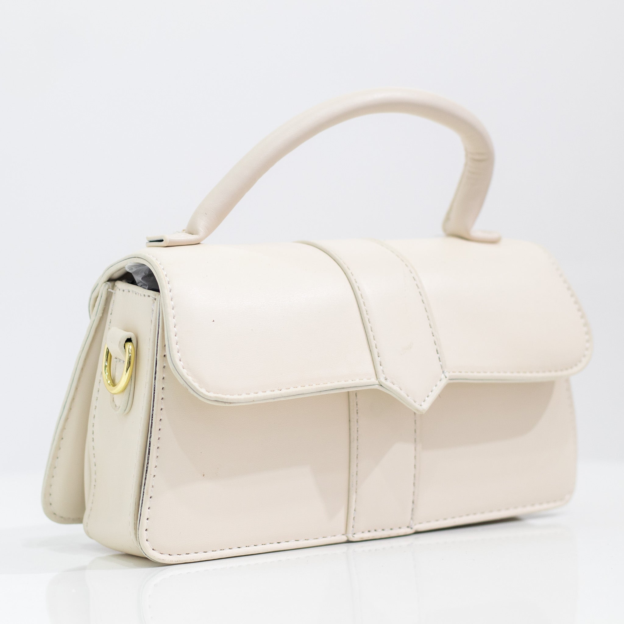 Xaris faux leather convertible crossbody off-white