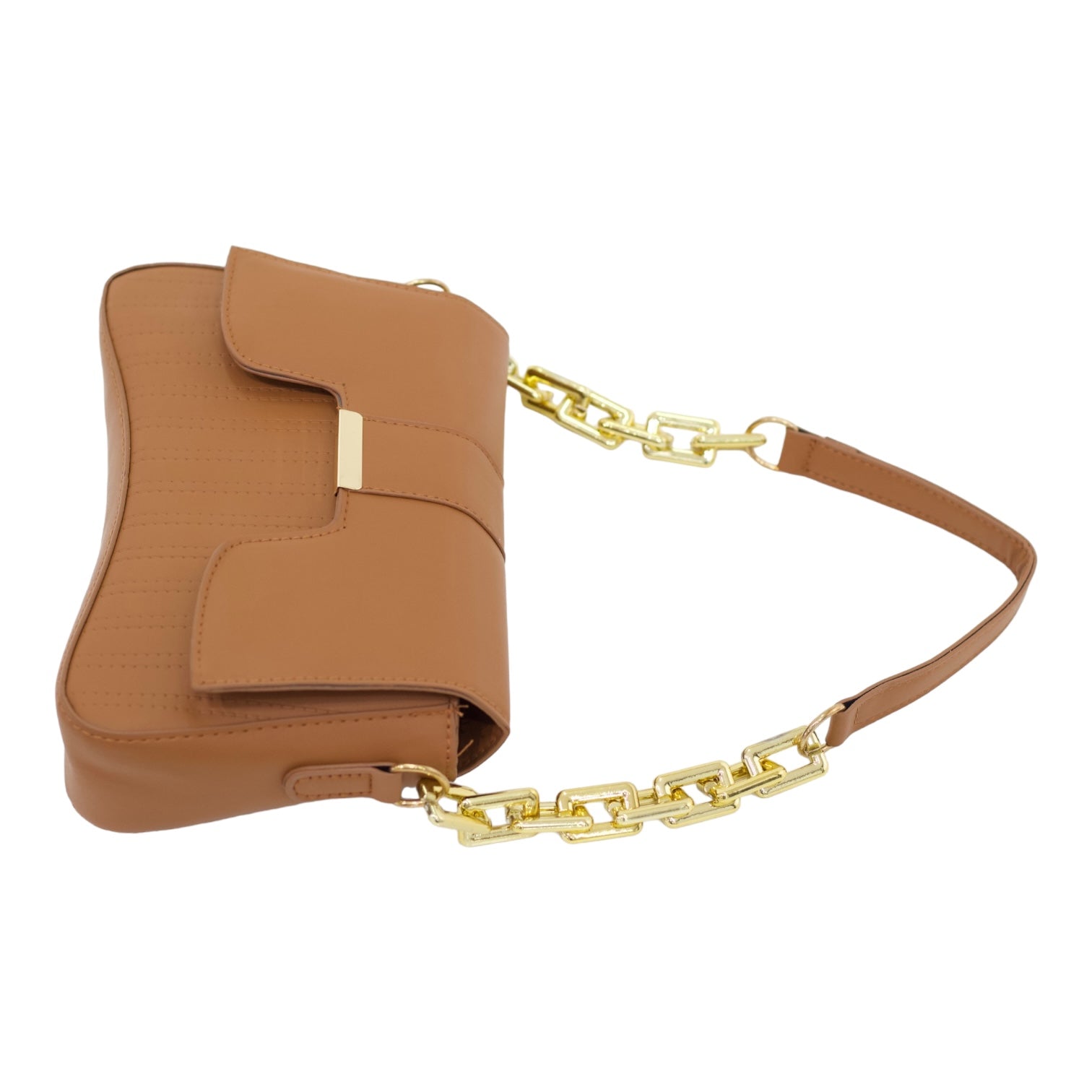 Brown faux leather convertible crossbody kahula
