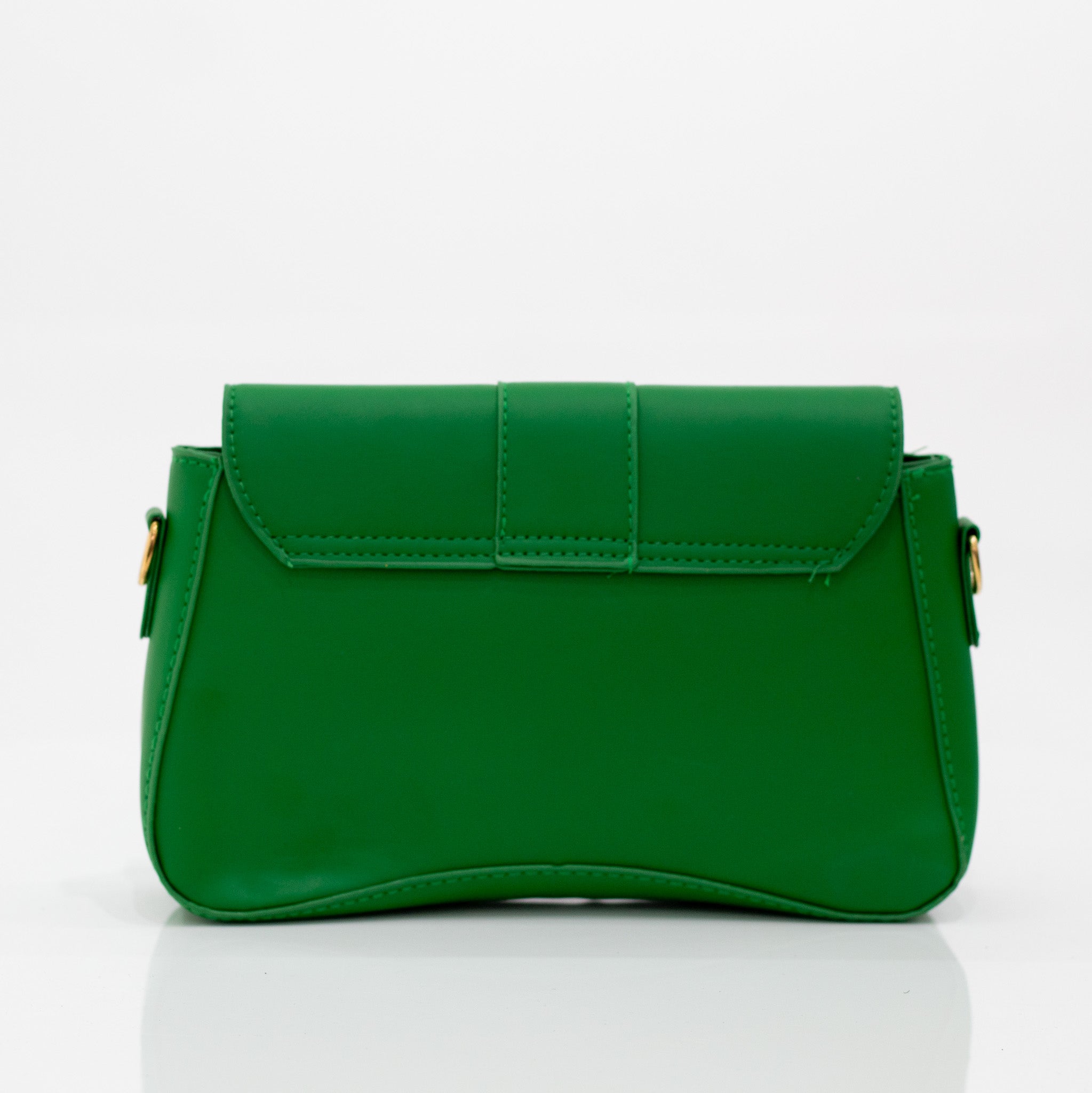Green faux leather convertible crossbody kahula