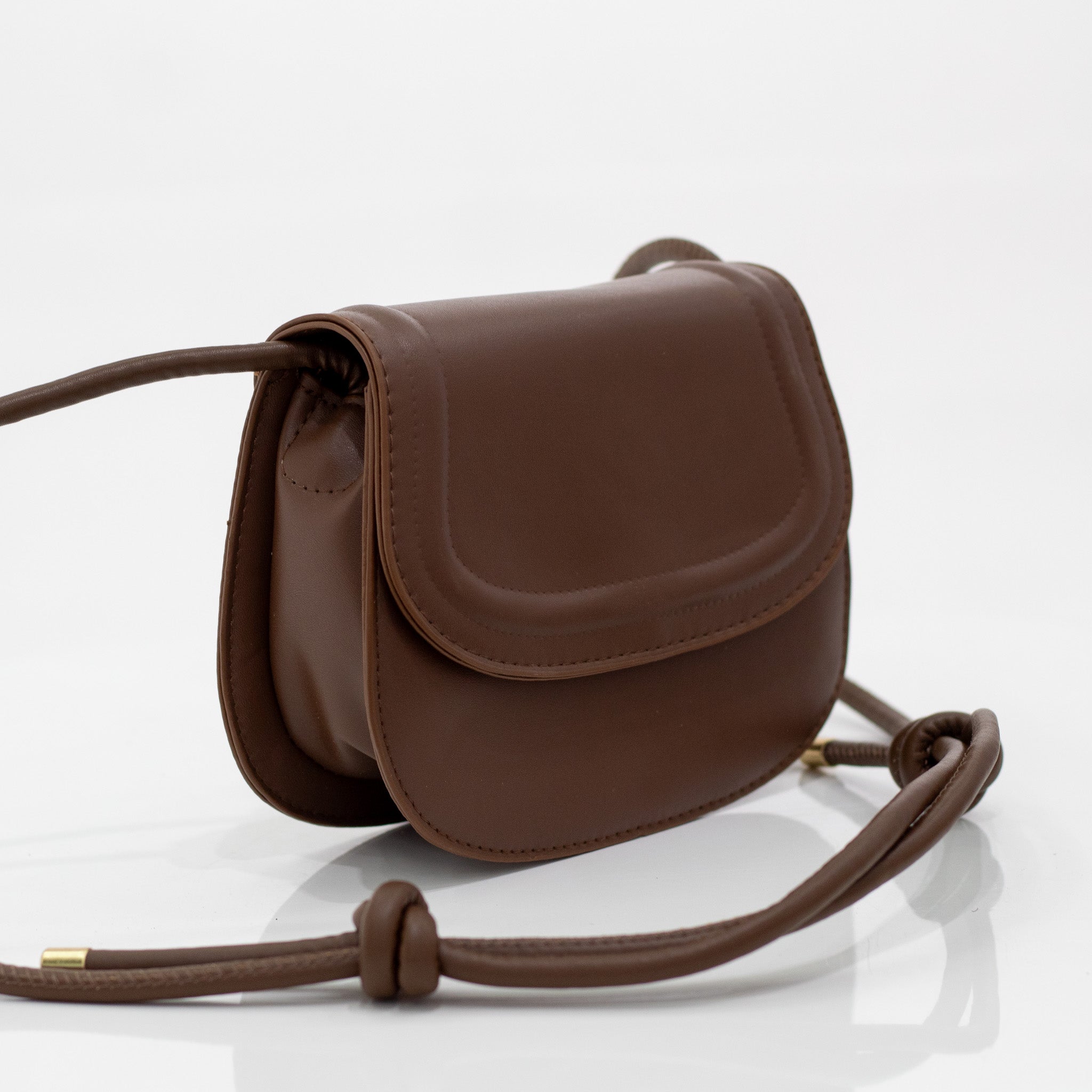 Brown faux leather convertible crossbody gracia