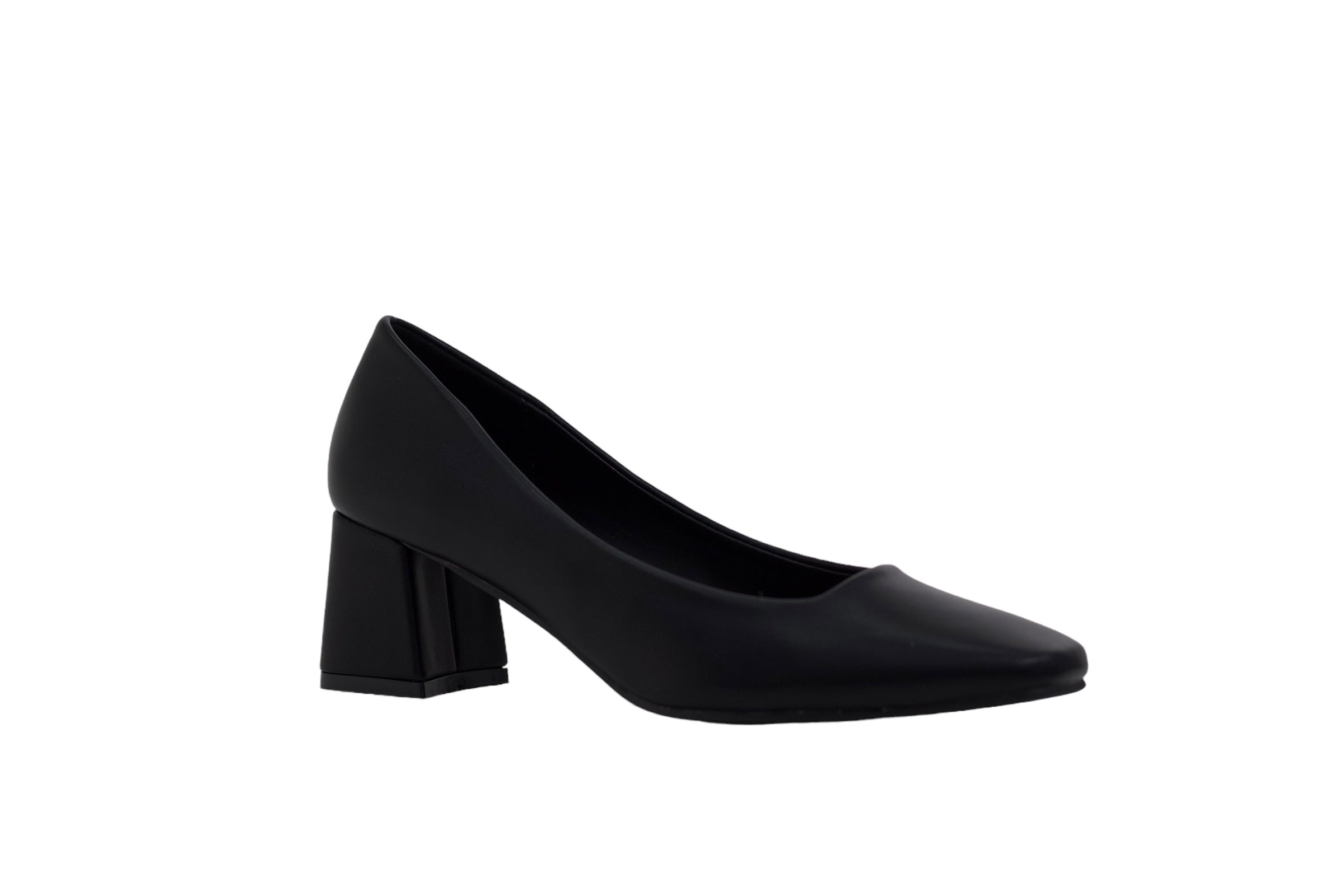 Black comfort  5.5cm heel court shoe wera
